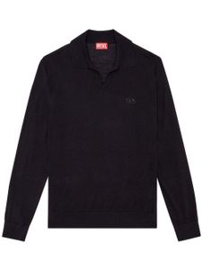 Diesel polo en maille fine - Noir