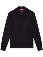 Diesel K-Glare wool polo shirt - Noir