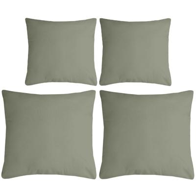 Stof Textile sierkussen Nelson - 4x - groen - 2 formaten - polyester