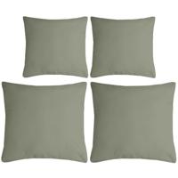 Stof Textile sierkussen Nelson - 4x - groen - 2 formaten - polyester