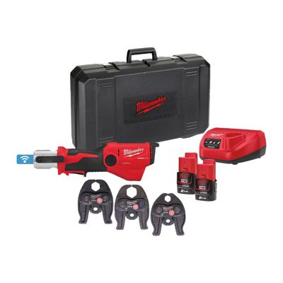 Milwaukee M12 ONEHPT-202C V-Set FORCE LOGIC™ Accu hydraulische perstool 12V 2.0Ah in koffer - 4933481034 Milwaukee M12 ONEHPT-202C V-Set FORCE LOGIC™ Accu hydraulische perstool 12V 2.0Ah in koffer - 4933481034