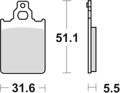 TRW Brake pad mcb 651 organic standard