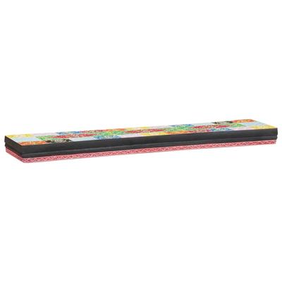 Wandplanken 2 pcs Multikleur 100 x 20 x 6 cm Massief mangohout