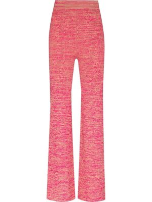 REMAIN pantalon ample en maille nervurée - Rose