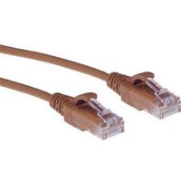 ACT Bruine 2 meter LSZH U/UTP CAT6 datacenter slimline patchkabel snagless met RJ45 connectoren