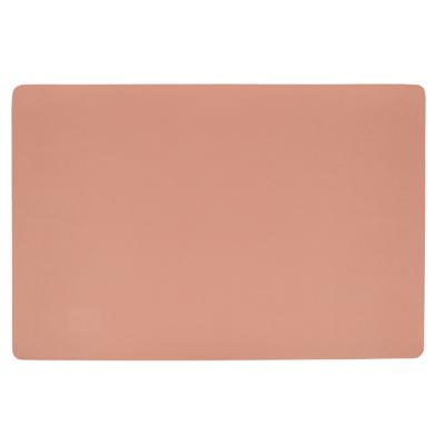 Zeller placemats lederlook - 45 x 30 cm - zalm roze - vegan leer - tafel onderleggers