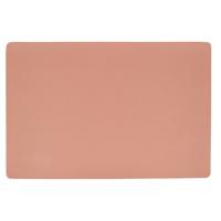 Zeller placemats lederlook - 45 x 30 cm - zalm roze - vegan leer - tafel onderleggers