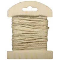 Decoratie/hobby touw jute op kaart - 10 meter x 8 mm - Creatief hobbytouw - Cadeautjes inpakken
