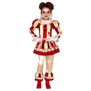 Horror clown verkleed pak voor meisjes 10-12 jaar (140-152)  -