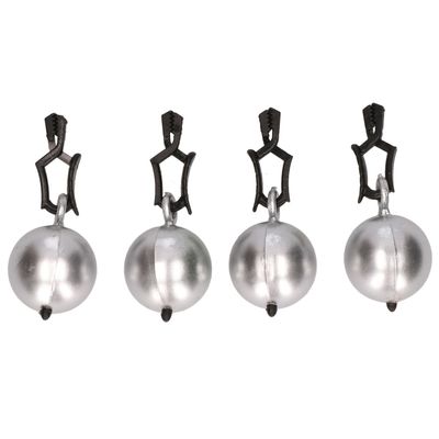 Tafelkleedgewichtjes - 4x stuks - zilver - 3,5 cm