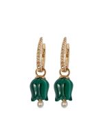 Annoushka boucles d'oreilles en or 18ct serties de diamants et malachite - thumbnail