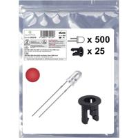 Quadrios 25O219 LED-assortiment Rood Rond 3 mm 2500 mcd 20 mA 2.0 V