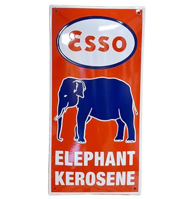 Esso Elephant Kerosene Emaille Bord - 60 x 30cm
