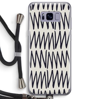 Marrakech Zigzag: Samsung Galaxy S8 Plus Transparant Hoesje met koord