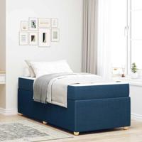Bedframe met matras Blauw 90 x 190 cm Stof