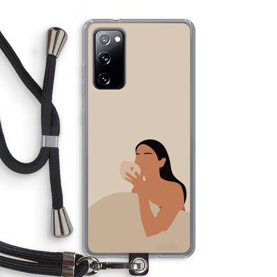 Fresh coffee: Samsung Galaxy S20 FE / S20 FE 5G Transparant Hoesje met koord