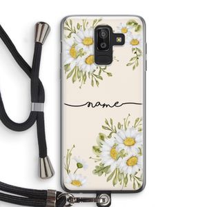 Daisies: Samsung Galaxy J8 (2018) Transparant Hoesje met koord