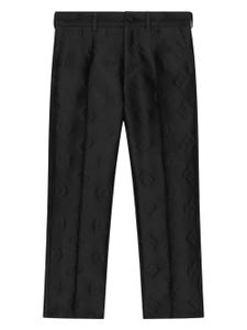 Dolce & Gabbana Kids pantalon de jogging à logo brodé - Noir