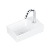Villeroy & Boch Avento fonteinset - 36x22x11cm - kraangat rechts - chromen fonteinkraan - glans wit 4300s101