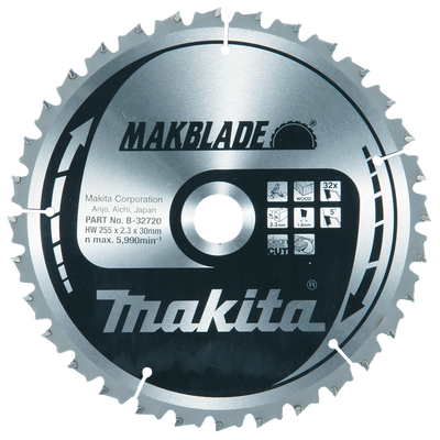 Makita Accessoires Afkortzaagblad Hout | Makblade 255x30x2,3 32T 5g - B-32720 B-32720