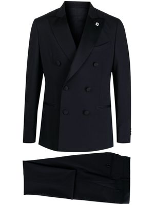 Lardini costume en laine à veste croisée - Bleu