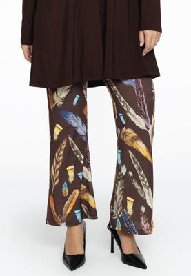 Yoek Pantalon bootcut FEATHERS | Bruin | Maat 46/48