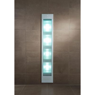 Sunshower Deluxe White - 32x187x16cm - UV- en infrarood - inbouw - full body - 2000watt - eindinstallatie en 5 jaar garantie - aluminium wit 80015 + installatie/garantie