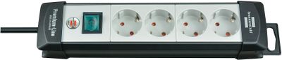 Brennenstuhl Premium-Line stekkerdoos 4-voudig zwart/lichtgrijs 1,8m H05VV-F 3G1,5 - 1951540100