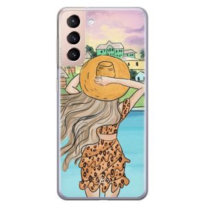 Samsung Galaxy S21 siliconen hoesje - Sunset girl
