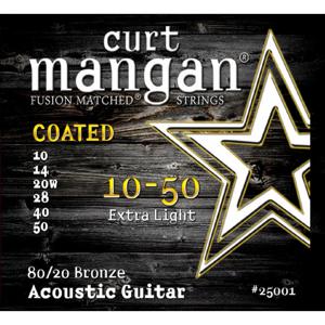 Curt Mangan 80/20 Bronze Coated 10-50 snarenset voor staalsnarige akoestische gitaar
