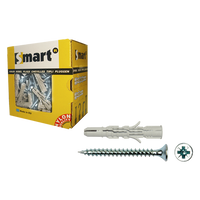 pgb-Europe SMART | plug nylon + schroef VK Ø 6x100 NZN | 25 st SM0LPSN010806100E