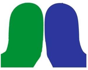 Bresser BR-TR15 Train backdrop Groen en Blauw 150x200+200cm