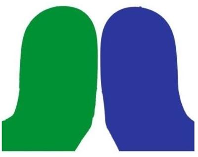 Bresser BR-TR15 Train backdrop Groen en Blauw 150x200+200cm