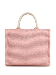 Marni petit sac cabas en raphia - Rose