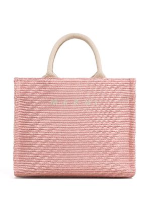 Marni petit sac cabas en raphia - Rose