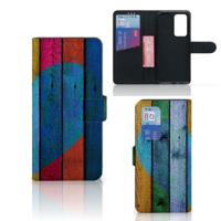 Huawei P40 Pro | Book Style Case | Wood Heart - Cadeau voor je Vriend