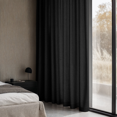 Gordijnen met Linnen Look - Haken of Ringen maat: 250 x 150 cm - materiaal: Polyether/Velours - Dekbed-Discounter.nl