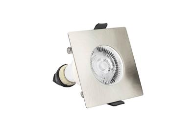 Lyora RVS inbouwspotEvoFire GU10 - vierkant - ILDLFR70D008
