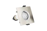 Lyora RVS inbouwspotEvoFire GU10 - vierkant - ILDLFR70D008