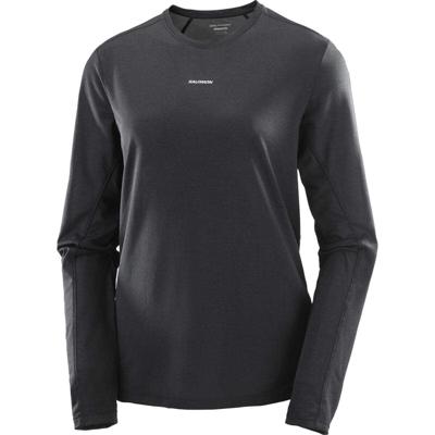 Salomon Shakeout core ls tee dames - ZWART - Dames