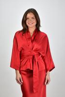 Sea Me Happy top Alaya Satin classic red