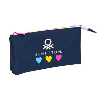 Pennenetui met 3 vakken Benetton Love 22 x 3 x 12 cm