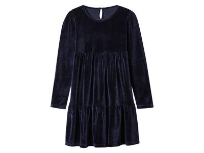 esmara Kinder velours jurk (Marineblauw, 146/152)