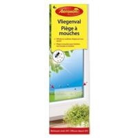 Aeroxon raam plakstrips - 4x - 21 cm - vliegenvanger - vliegenstrips - milieuvriendelijk