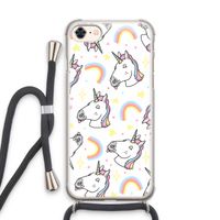 Rainbow Unicorn: iPhone 7 Transparant Hoesje met koord