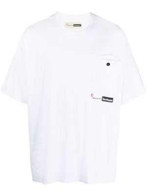 INCOTEX RED X FACETASM t-shirt en coton à logo imprimé - Blanc