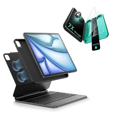 iPad Air 11" (M4, 2026) Bundle Rebound Magnet-Tastaturhülle 360° & Displayschutz-DE layout-Black
