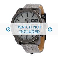 Diesel horlogeband DZ4285 Textiel Grijs 26mm + grijs stiksel - thumbnail