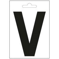 Nautic letter V zwart 100 mm.