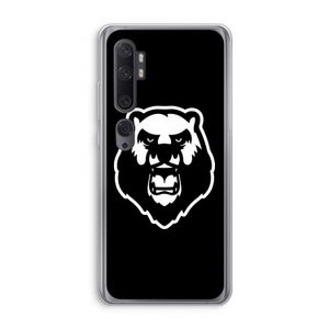 Angry Bear (black): Xiaomi Mi Note 10 Transparant Hoesje